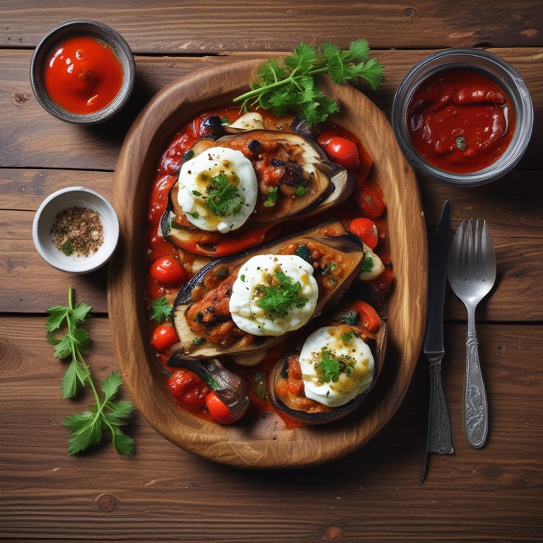 Aubergines Farcies au Poulet et Fêta