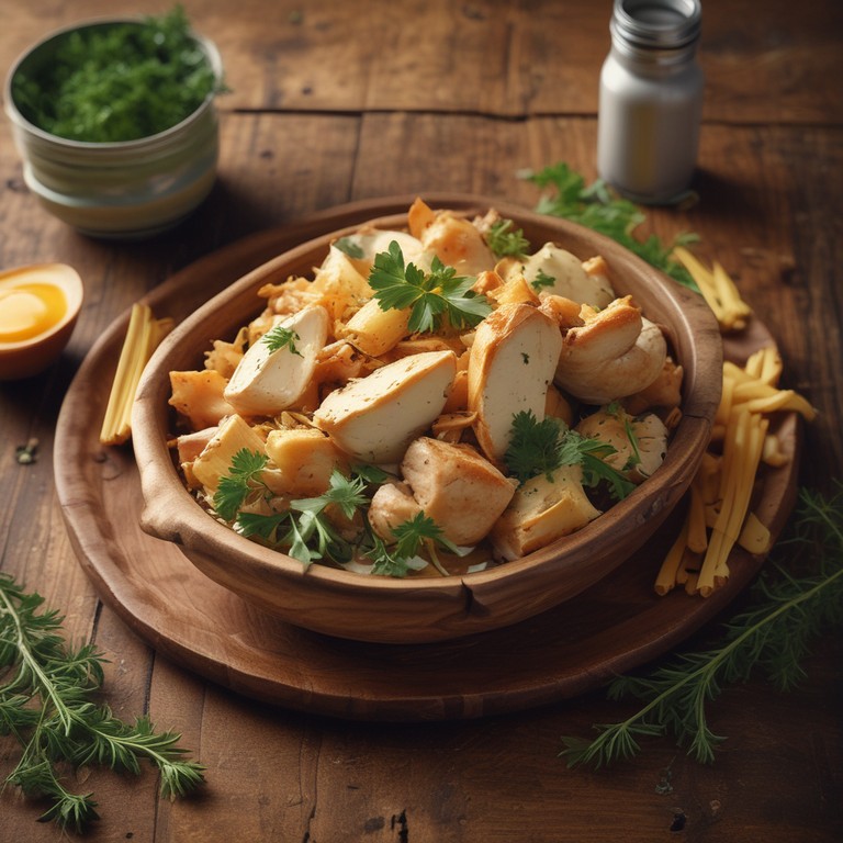 Frango Cremoso com Cheddar e Batata Palha Sem Arroz