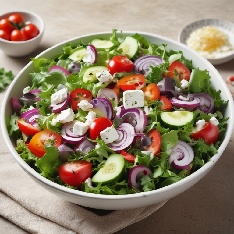 Garden Fresh Salad with Unique Dressing