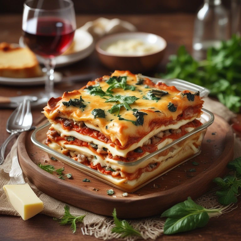 Decadent Five-Layer Lasagna with Creamy Cheese Sauce