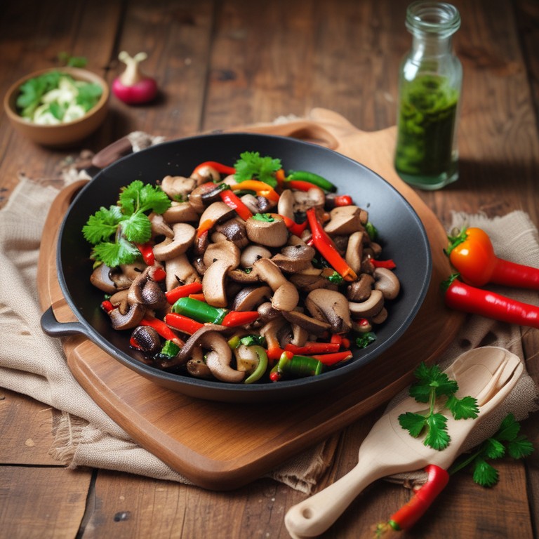 Savory Mushroom and Bell Pepper Stir-Fry