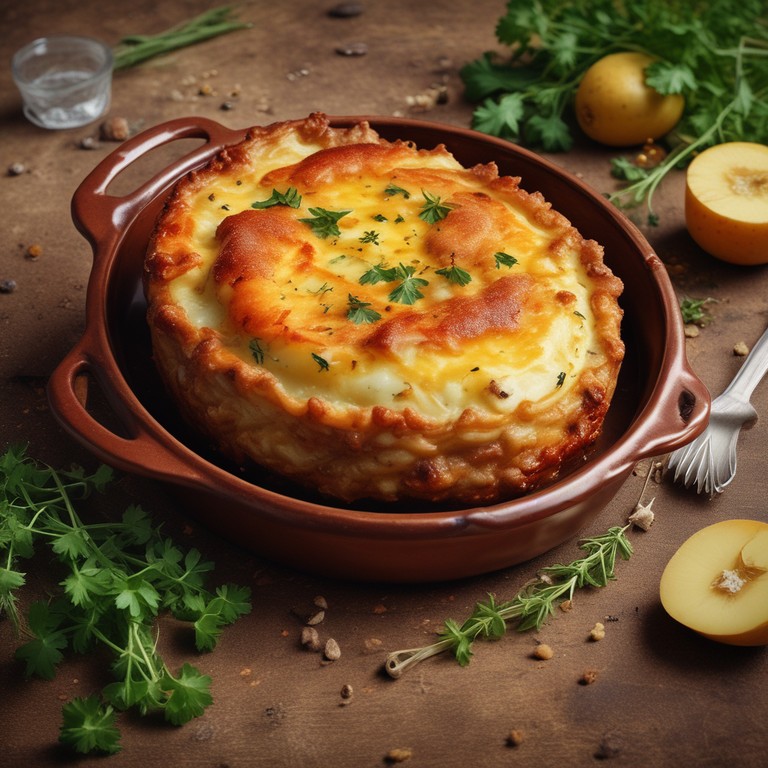 Gratin de Pommes de Terre aux Œufs et Viande Hachée