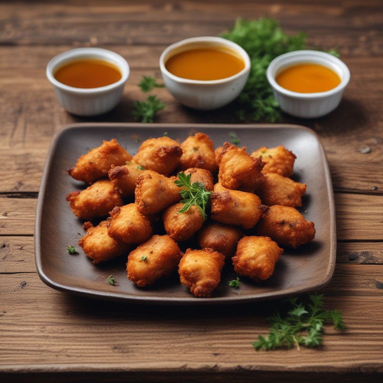 Crispy Marinated Chicken Bites with Corn Flour and Maida