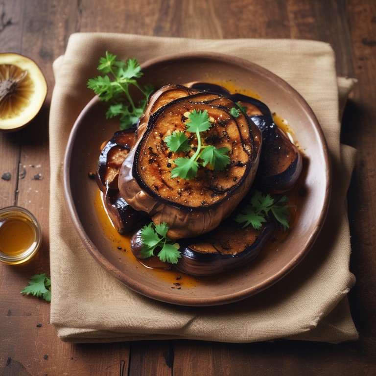Aubergine Rôtie au Miel et aux Épices