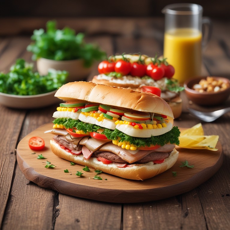 Sanduíche de Mortadela com Vitamilho e Legumes Frescos