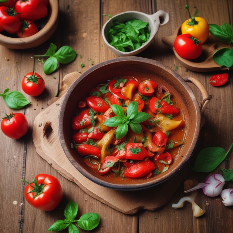 Vibrant Capsicum and Tomato Medley
