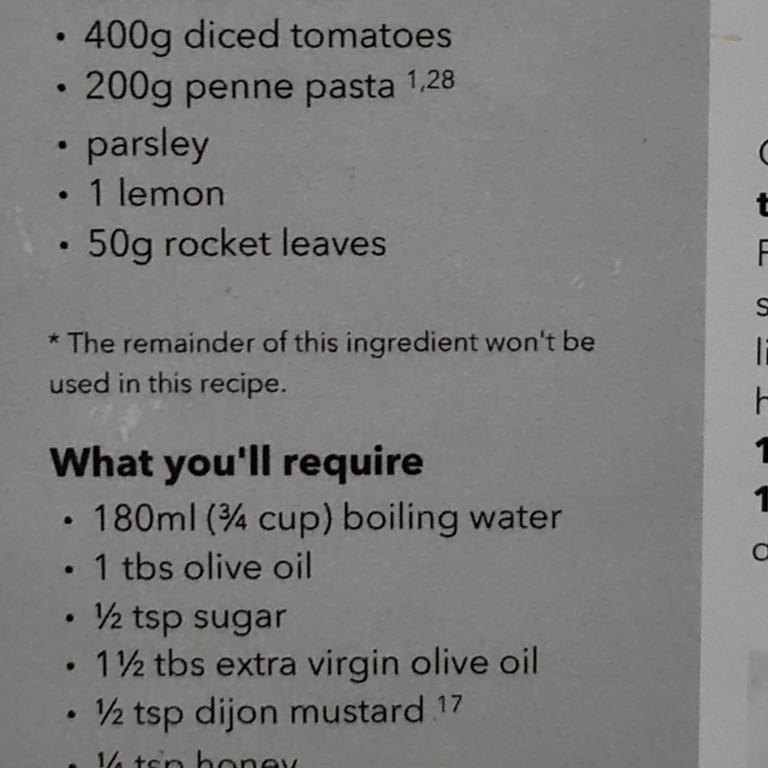 Beef and Penne Pasta with Rocket Salad