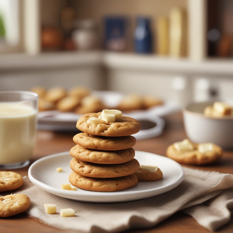 Butterkekse mit weißer Schokolade