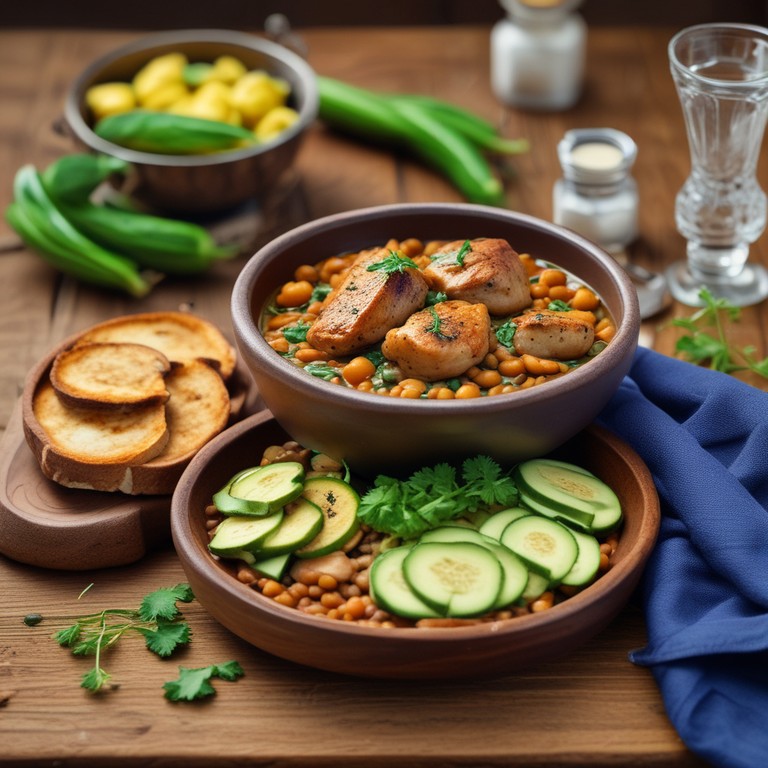 Lentilles au Poulet et Courgettes Savoureuses