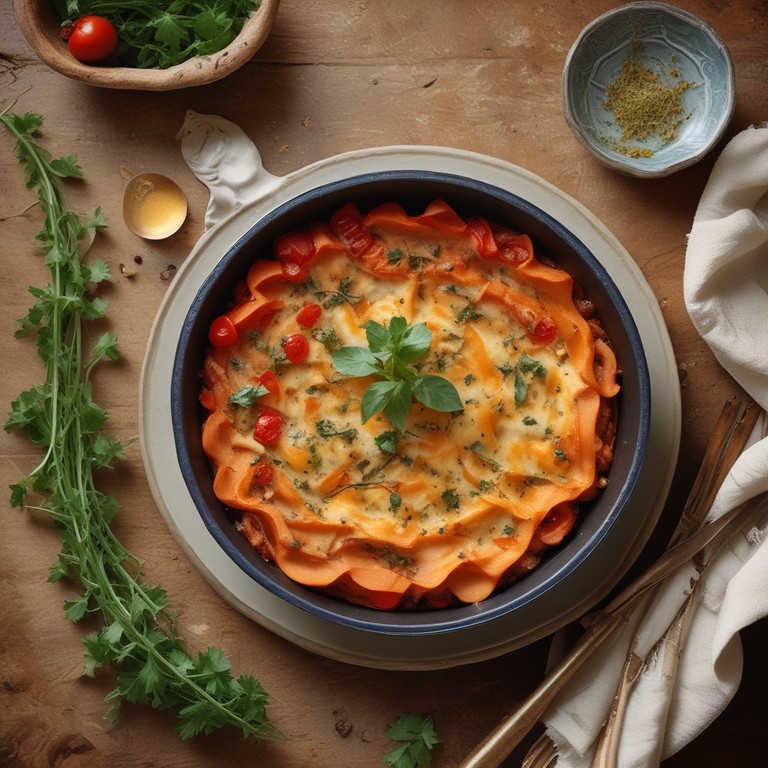 Gratin de Patates Douces et Tomates
