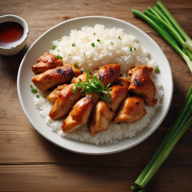 Frango ao Molho Shoyu com Arroz