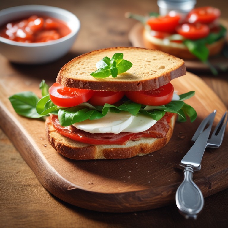 Cheesy Tomato Sauce Sandwich Delight