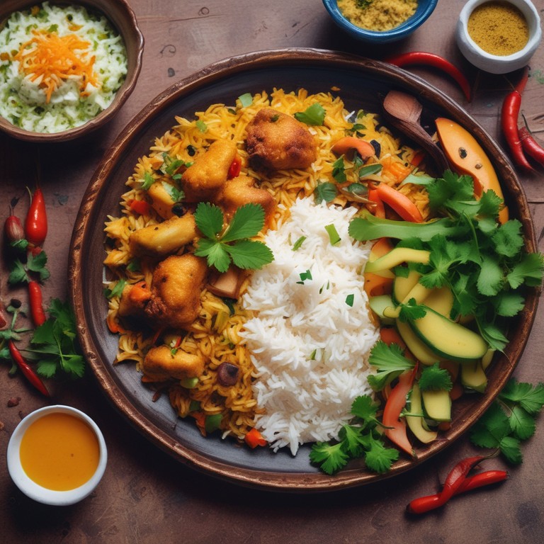 Spicy Vegetable Biryani with Raita