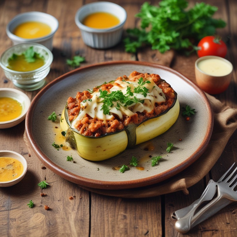Calabacín Relleno al Horno con Queso y Hierbas