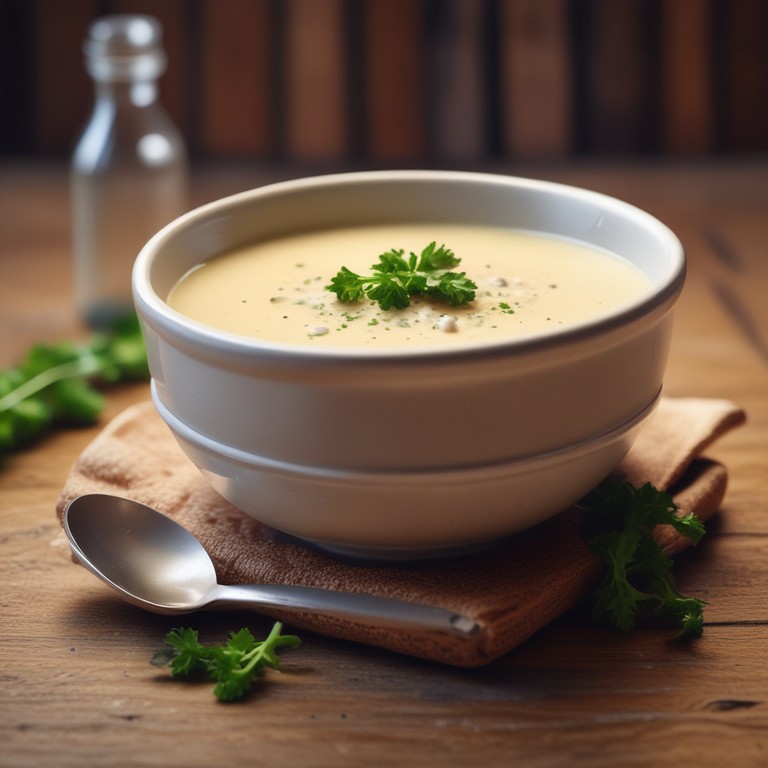 Sopa de Trigo com Alho e Leite