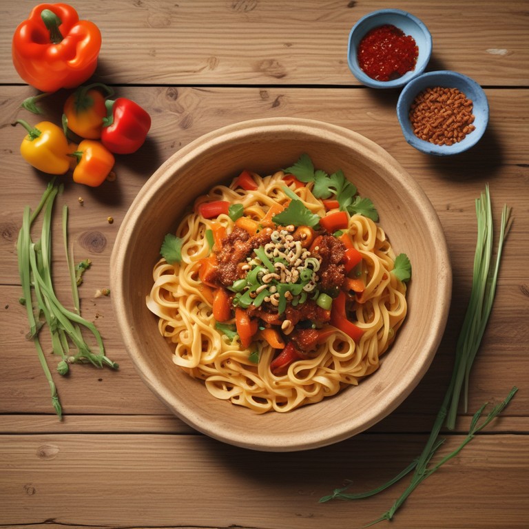 Pasta Picante con Salsa Teriyaki y Pasta de Maní