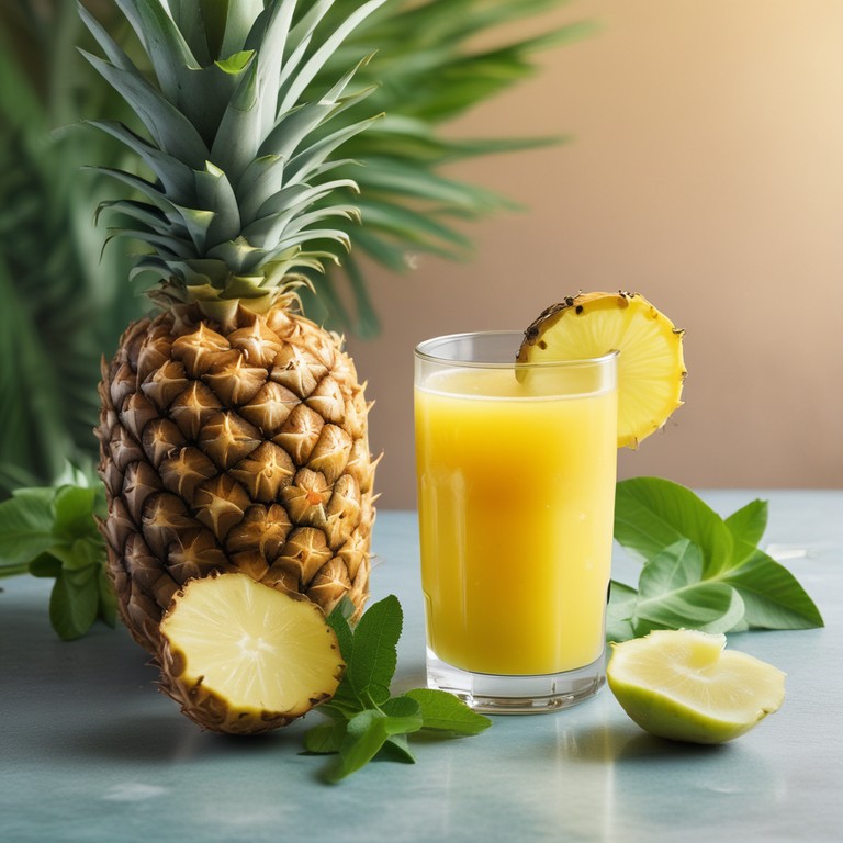 Refreshing Pineapple Juice with a Zesty Twist