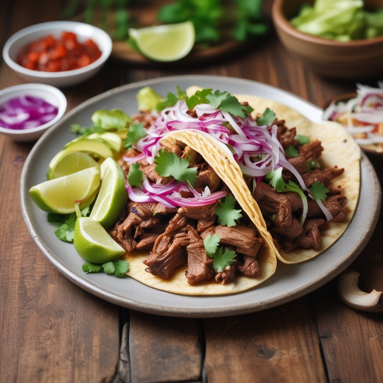 Tacos de Carne con Jícama y Limón