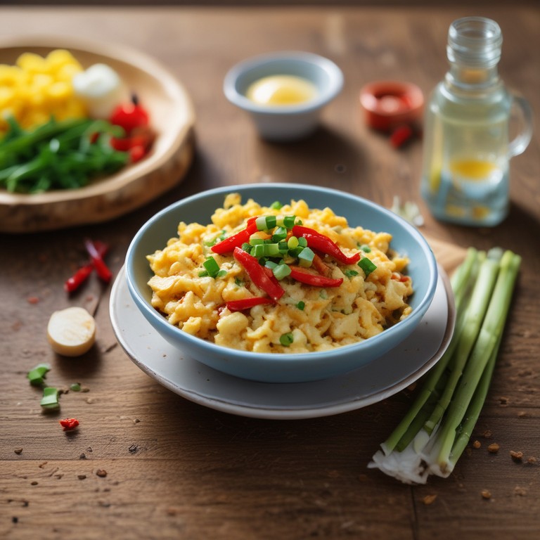 Spicy Oatmeal Egg Scramble