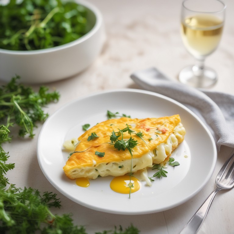 Omelete de Queijo e Cebola