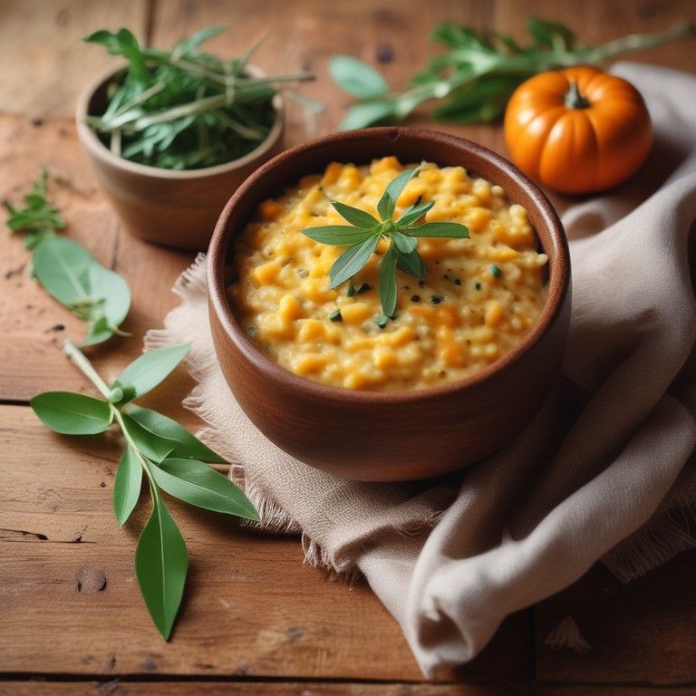 Savory Pumpkin Risotto with Parmesan and Sage