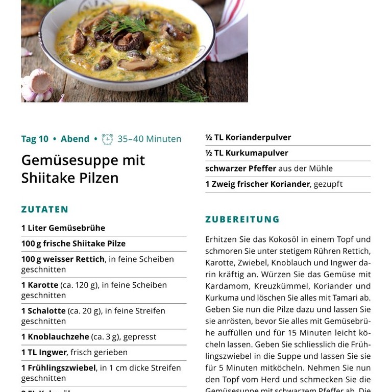 W2 T10.2 Gemüsesuppe mit Shiitake Pilzen