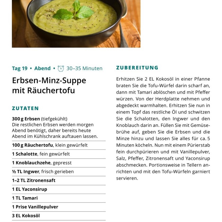 W3 T19.2 Erbsen-Minz-Suppe mit Räuchertofu