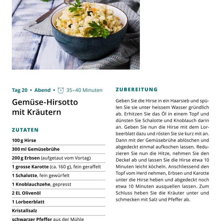 W3 T20.2 Gemüse-Hirsotto mit Kräutern