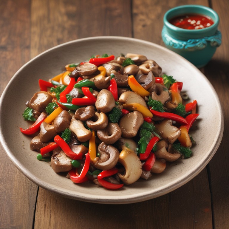 Salteado de Setas con Pimienta de Sichuan y Jengibre