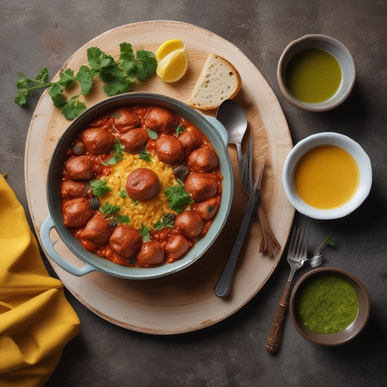 Arroz e Feijão com Linguiça Toscana ao Curry