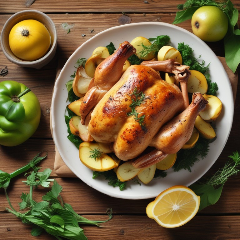Poulet Rôti aux Courgettes et Pommes de Terre