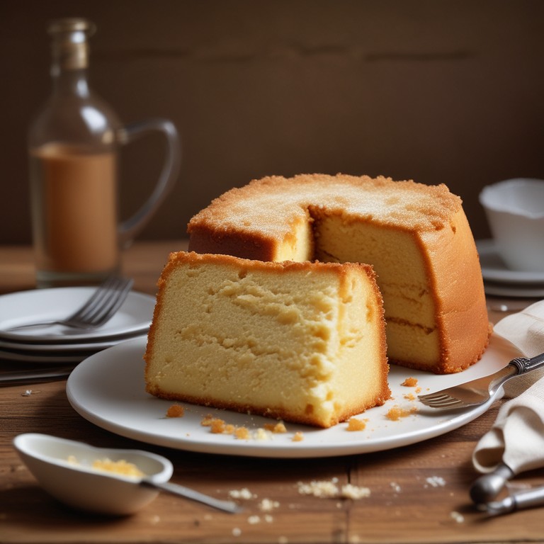 Bolo de Baunilha com Açúcar Mascavo