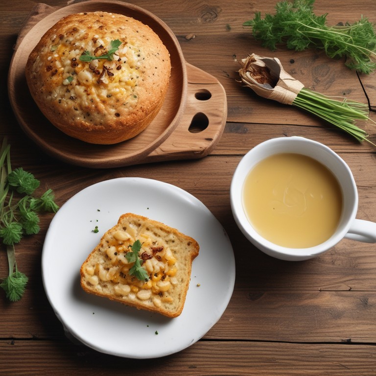 Pão de Tapioca com Flocão de Milho e Cebola Caramelizada