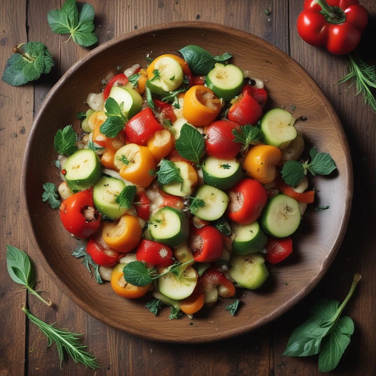 Zucchini-Gnocchi mit Spitzpaprika und Kräutern