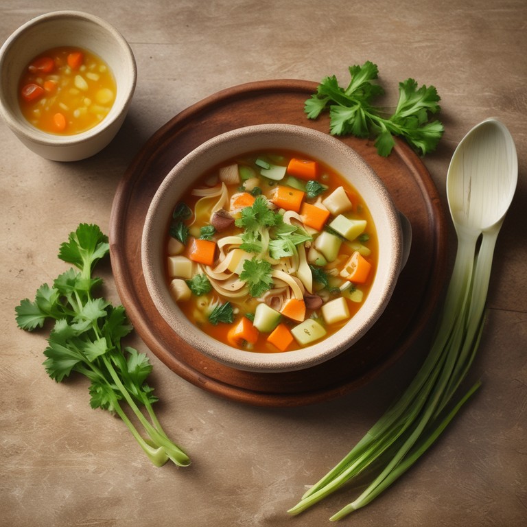 Soupe de Pâtes aux Légumes Savoureuse