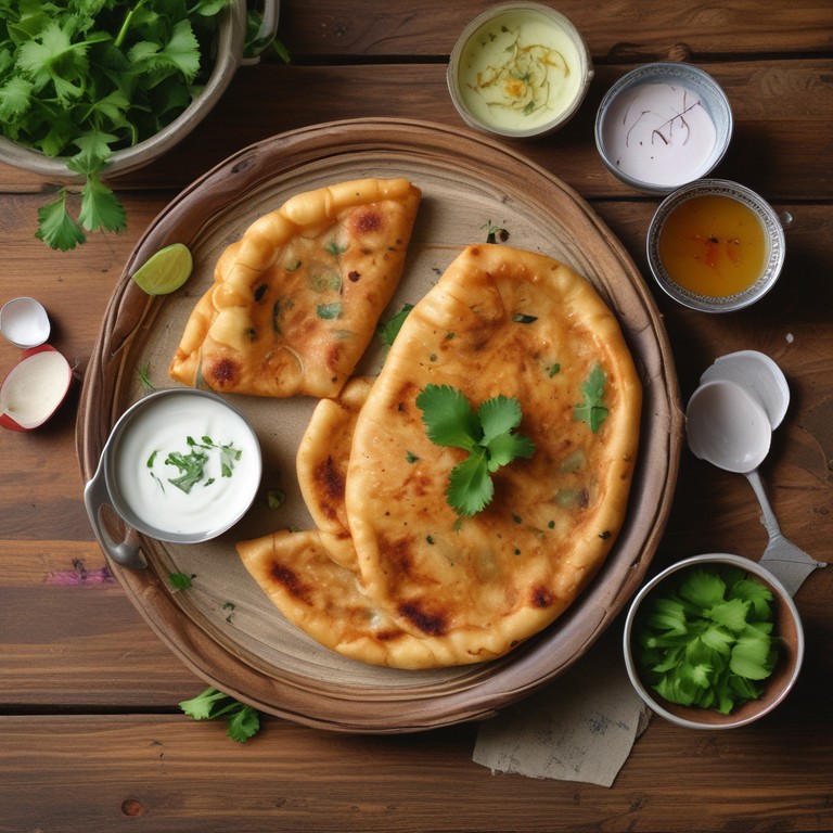 Delicious Aloo Parathas with Spiced Potato Filling