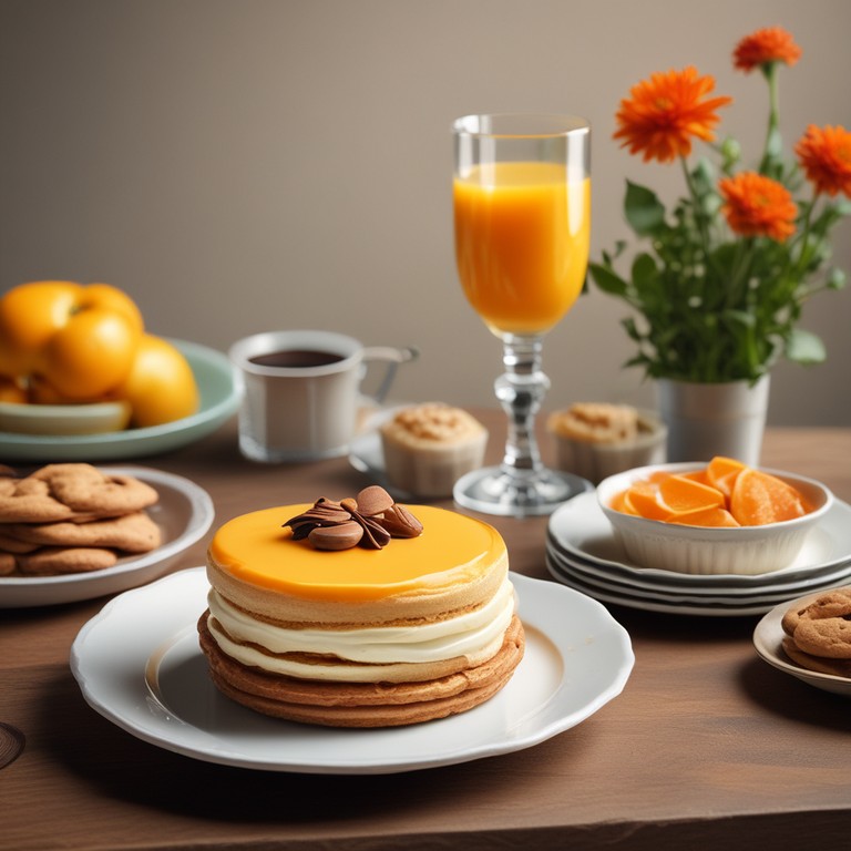 Merienda Dulce de Natillas con Zumo y Galletas