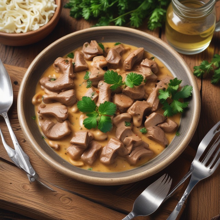 Strogonoff de Carne Brasileiro com Molho Cremoso (Sem Champignon)
