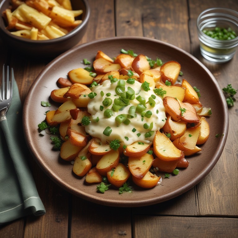 Papas Fritas con Aceite y Queso