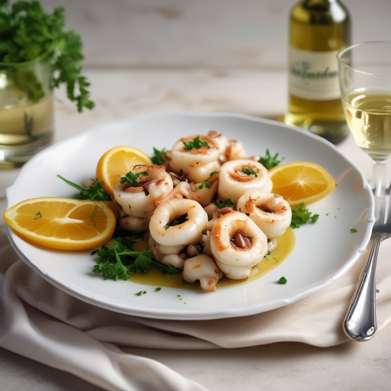 Gefüllte Baby Calamari mit Kräuter-Gemüsefüllung