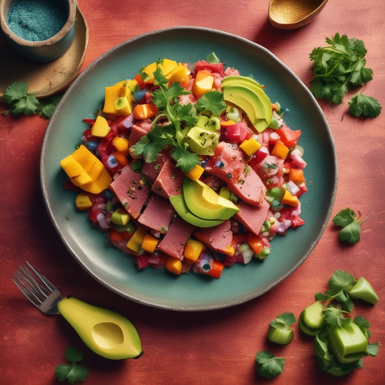 Tartare de Thon Frais avec Avocat et Mangue