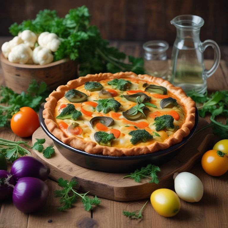 Torta de Legumes Colorida