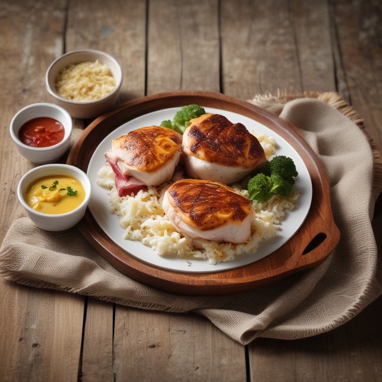 Frango Recheado com Presunto e Queijo