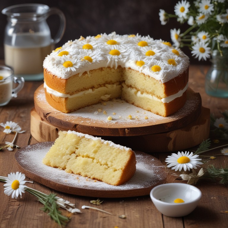 Bolo de Coco com Chá de Camomila