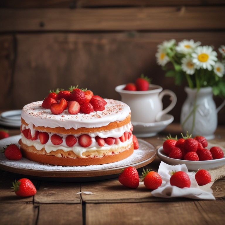 Bolo de Morango com Leite e Ovos