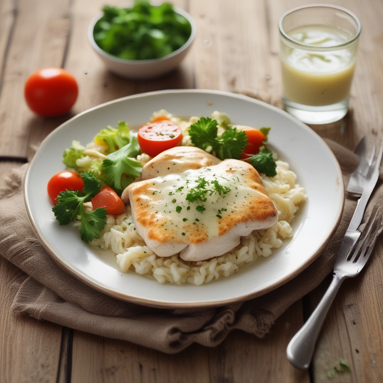 Peito de Frango ao Molho Branco Cremoso