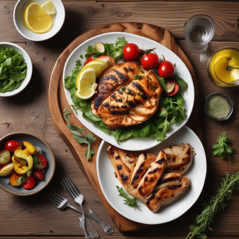 Pollo a la Parrilla con Marinada de Limón y Hierbas