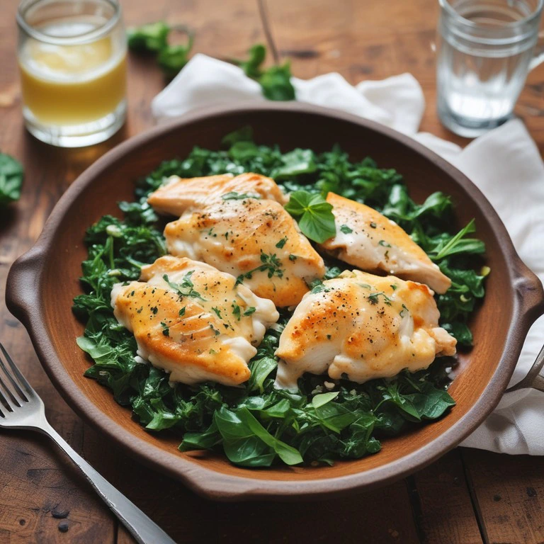 Dairy-Free Creamy Garlic Chicken with Spinach