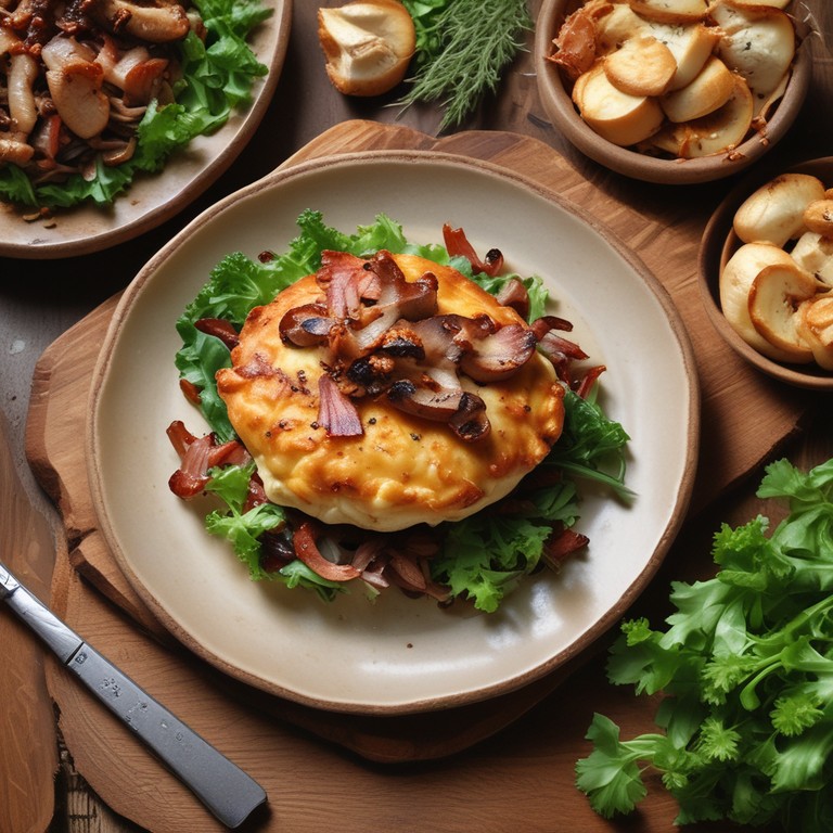 Flammekueche Alsacienne aux Champignons et Herbes