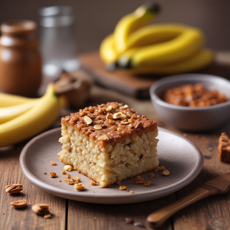 Bolo de Aveia com Banana e Canela
